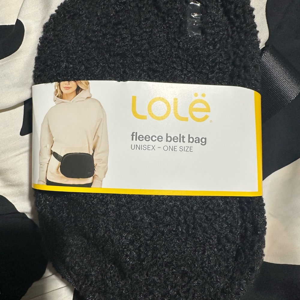 Lole Black Fleece Belt Bag